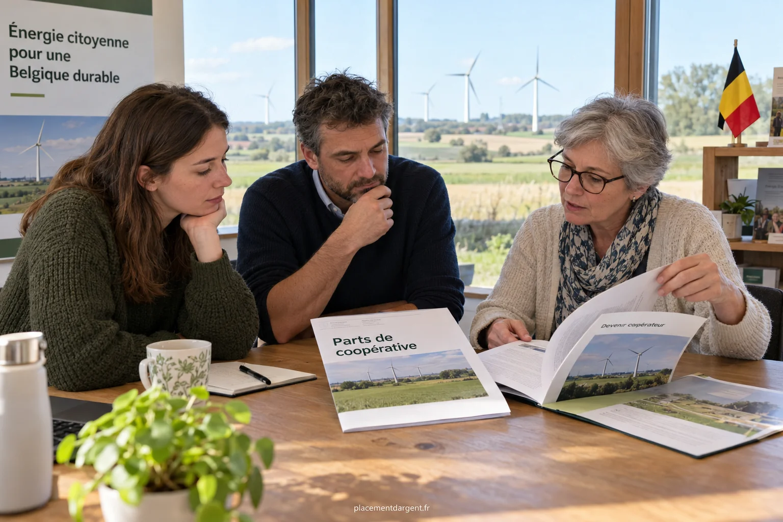 Membres d’une coopérative réunis autour d’une table pour examiner les comptes annuels et le projet financé